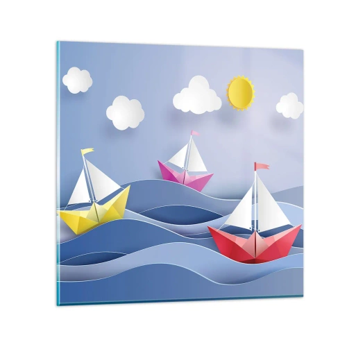 Glass picture - Rocking the Waves - 40x40 cm