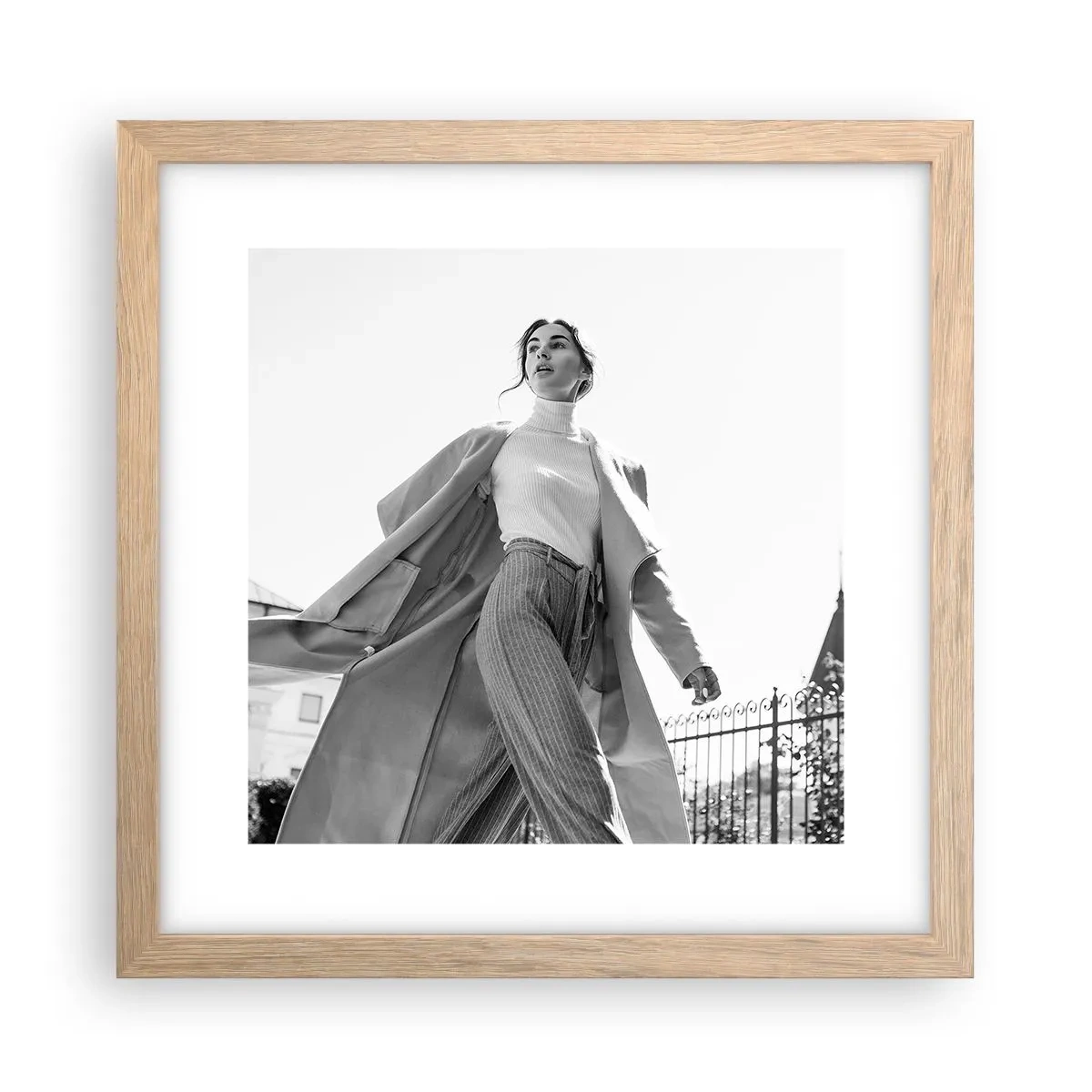 Poster in light oak frame - Are You Coming With Me? - 30x30 cm