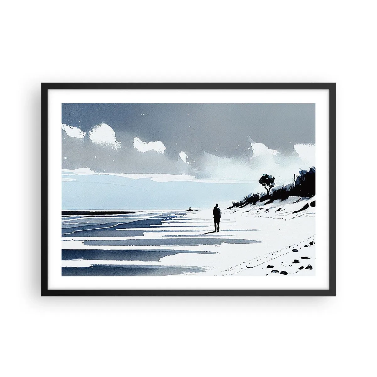 Poster in black frame - All Alone - 70x50 cm