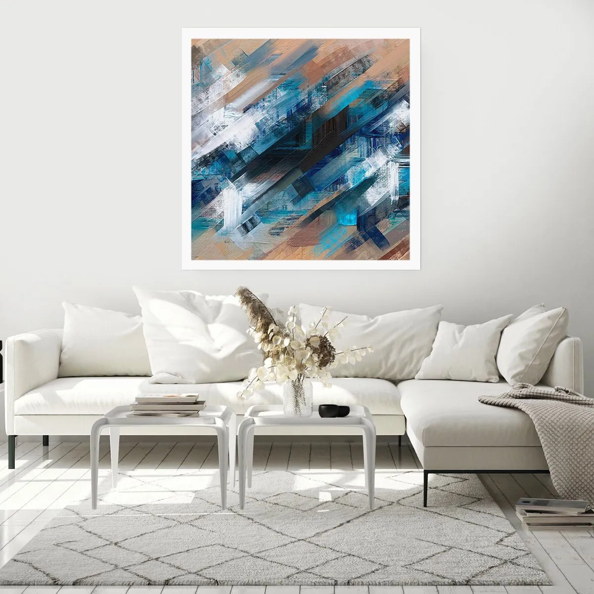 Poster - On the Blue Slant - 30x30 cm
