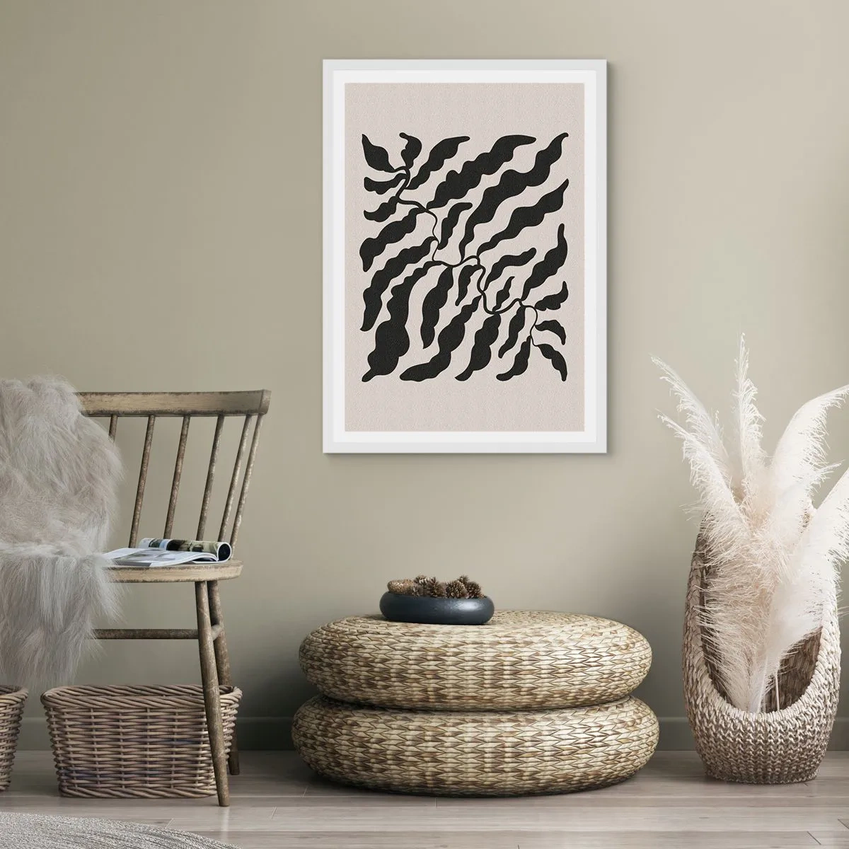 Poster in white frmae - Nature of a Square - 50x70 cm