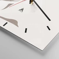 Clock face with lines