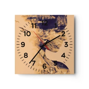 Wall clock - Clock on glass - Naturally Beautiful - 40x40 cm