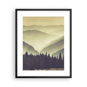 Poster in black frame - In a Faraway Land, Past the Mountains - 40x50 cm