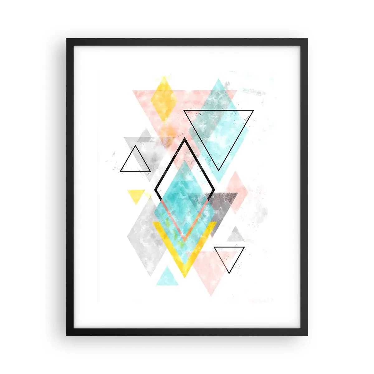 Poster in black frame - Geometric Play - 40x50 cm