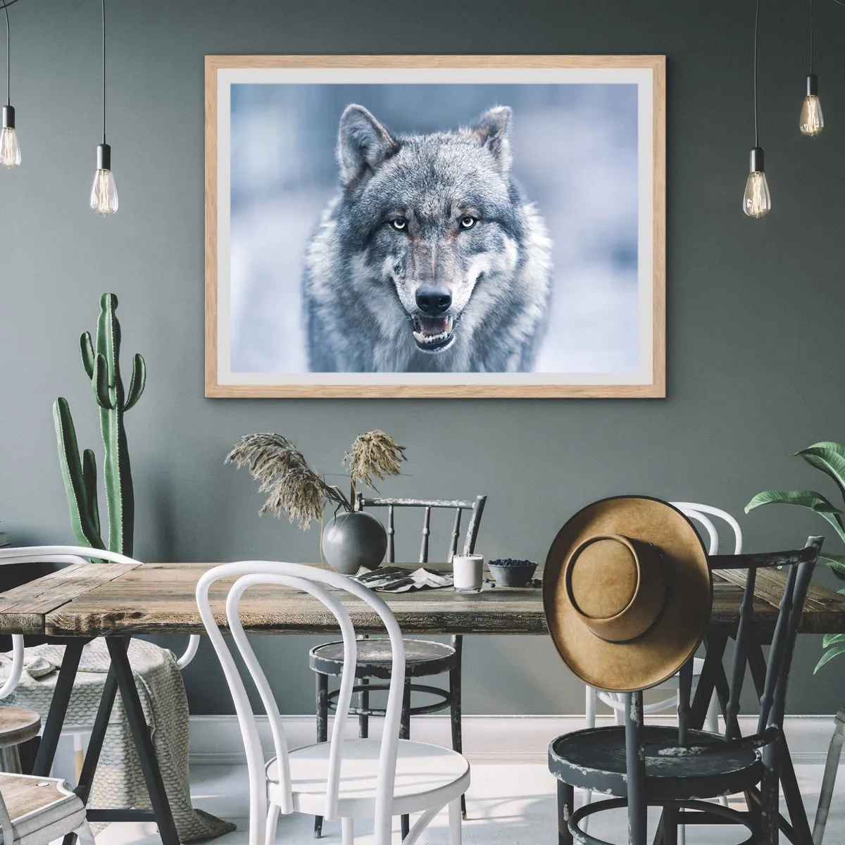 Poster in light oak frame - Will You Take Up the Challenge? - 91x61 cm