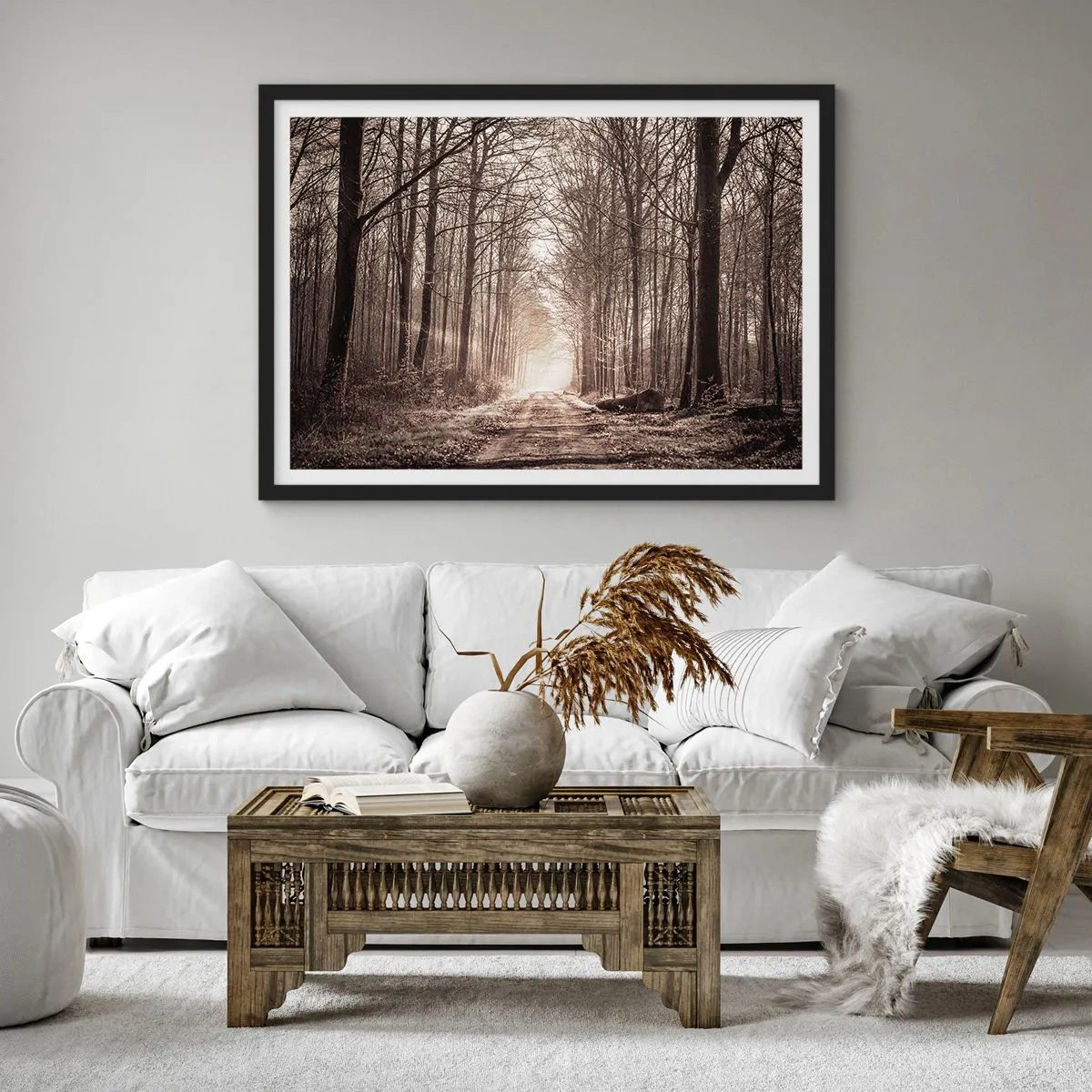 Poster in black frame - Cathedral of the Forest - 50x40 cm