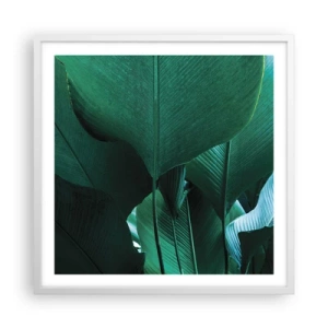 Poster in white frmae - Turned towards Light - 60x60 cm