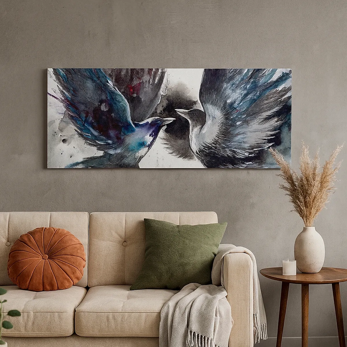 Canvas picture - Two Crows - 30x30 cm