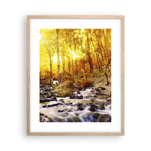 Poster in light oak frame - Stones Set in Gold and Platinum - 40x50 cm