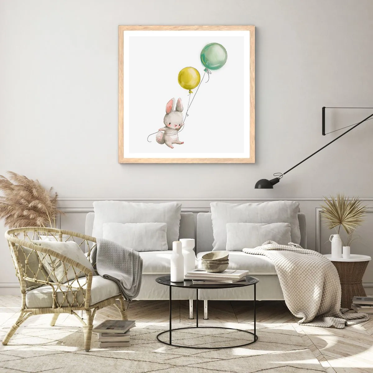 Poster in light oak frame - I Will Fly Too! - 50x50 cm