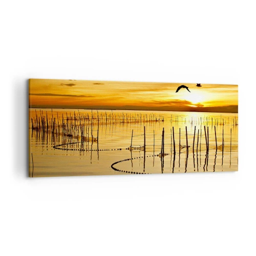 Canvas picture - At a Fishery - 120x50 cm