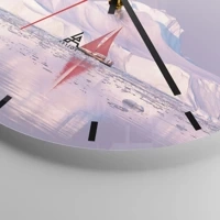 Clock face with lines