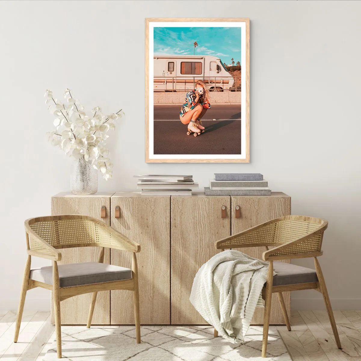 Poster in light oak frame - Smile, Please! - 61x91 cm