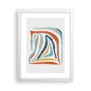 Poster in white frmae - Abstract with a Friendly Smile - 30x40 cm