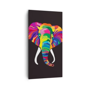Canvas picture - Elephant That Enjoyed Rainbow Bath - 55x100 cm