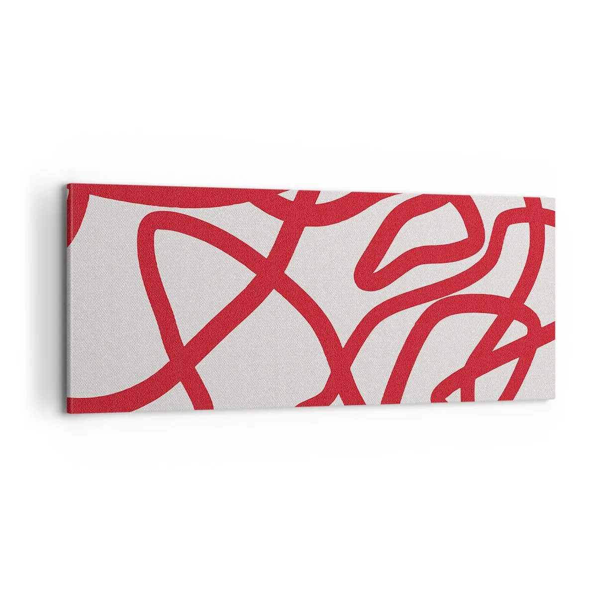 Canvas picture - Red on White - 100x40 cm