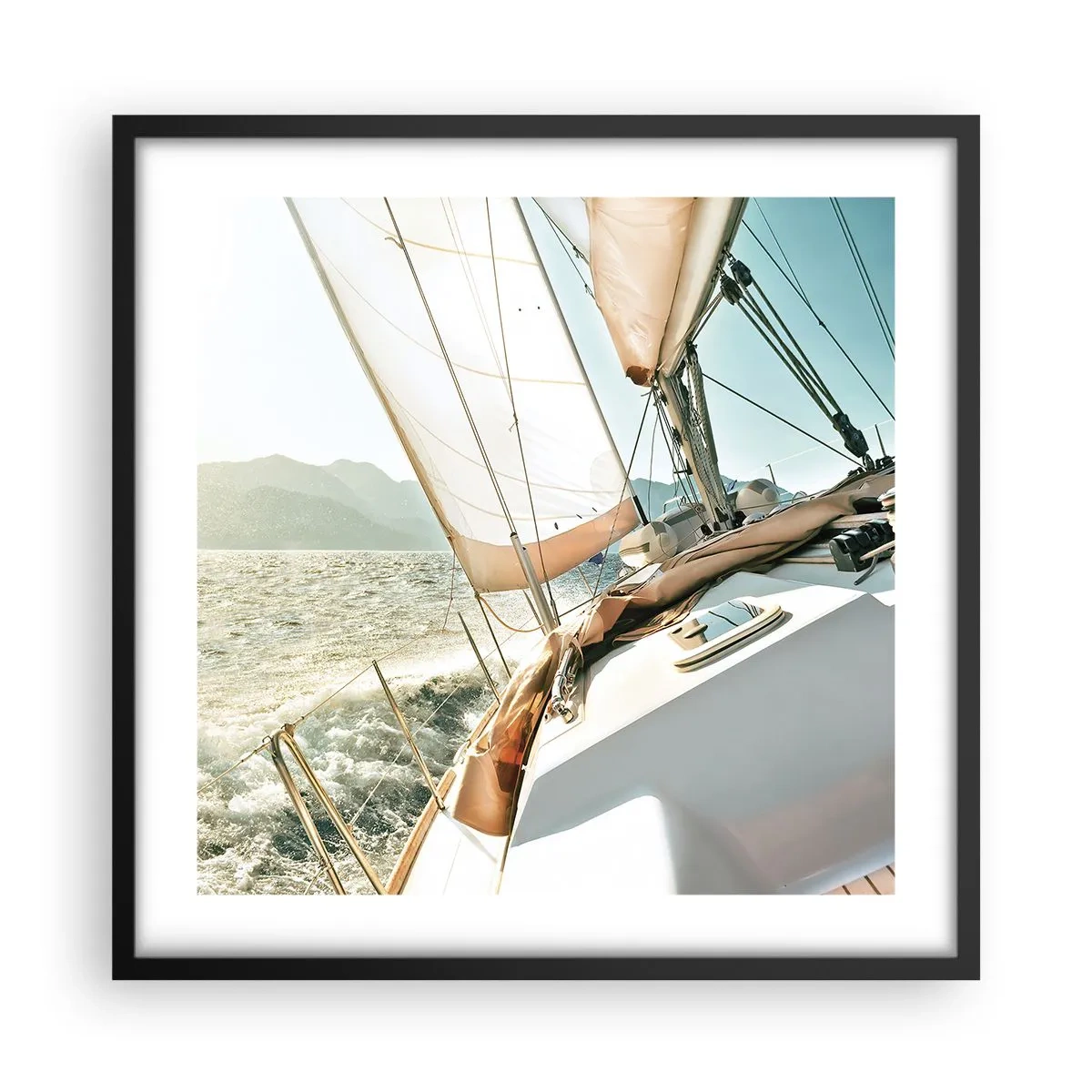 Poster in black frame - Full Sail - 50x50 cm