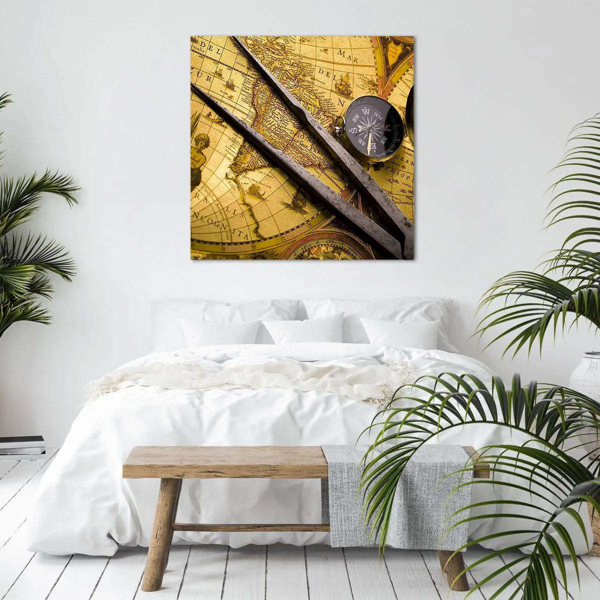 Canvas picture - With a Compass through the Seas - 60x60 cm