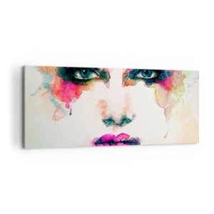 Canvas picture - Portrait Painted by a Rainbow - 100x40 cm