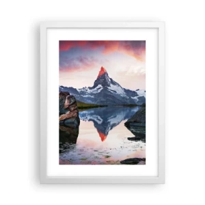 Poster in white frmae - Heart of the Mountains Is Hot - 30x40 cm