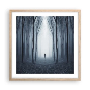 Poster in light oak frame - And Everything is Straight and Bright - 50x50 cm