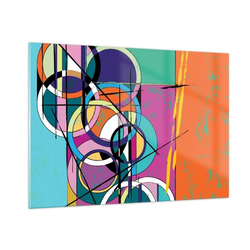 Glass picture - Wheels Go Round and Round - 100x70 cm