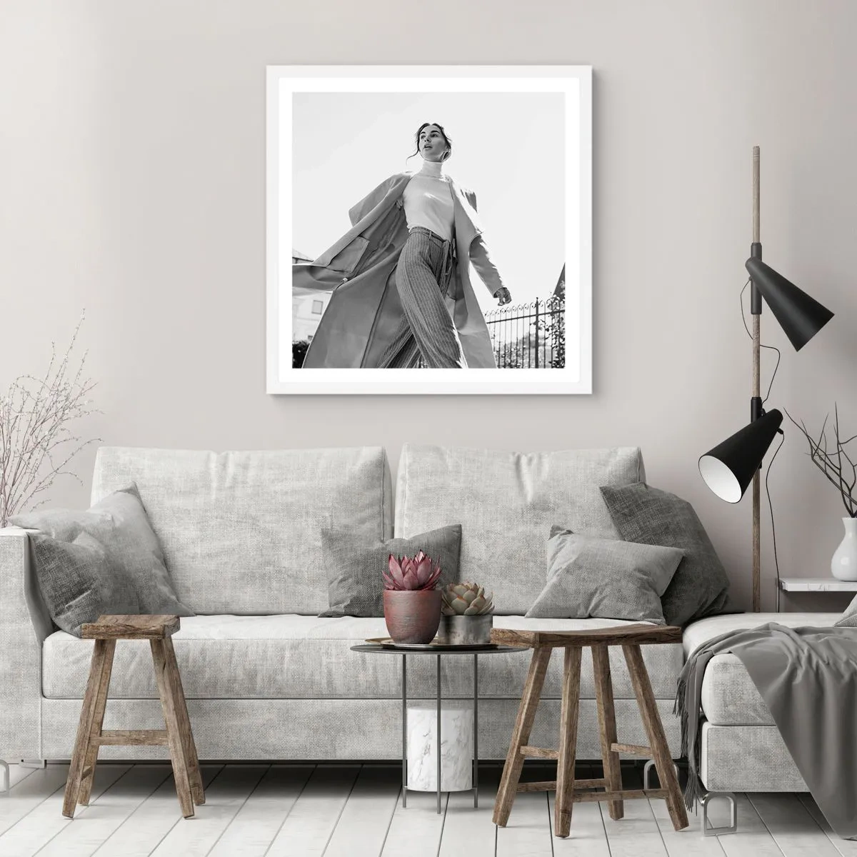 Poster in white frmae - Are You Coming With Me? - 30x30 cm