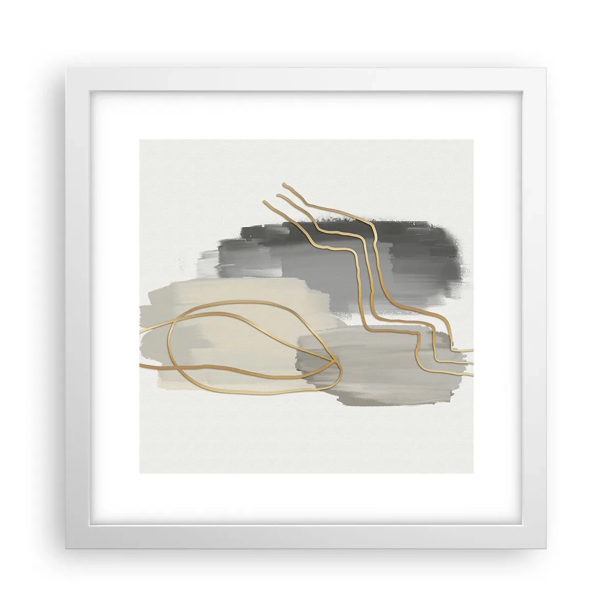 Poster in white frmae - Persistance and Movement - 30x30 cm
