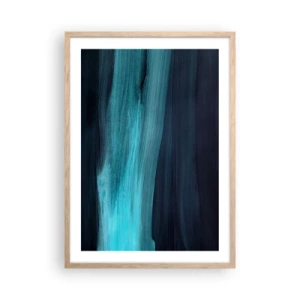 Poster in light oak frame - Swim with the Flow - 50x70 cm