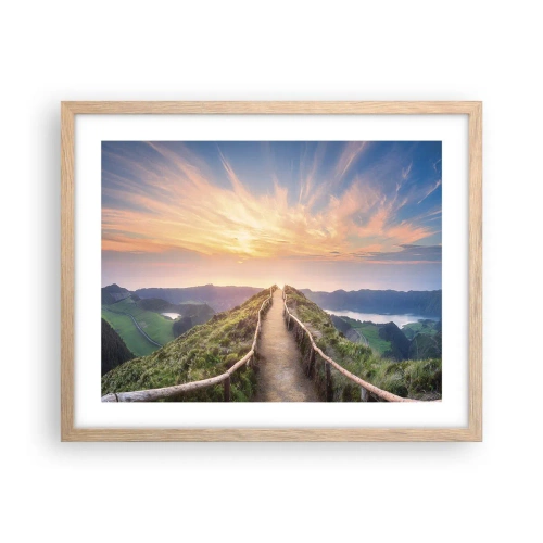 Poster in light oak frame - Close to Heaven - 50x40 cm