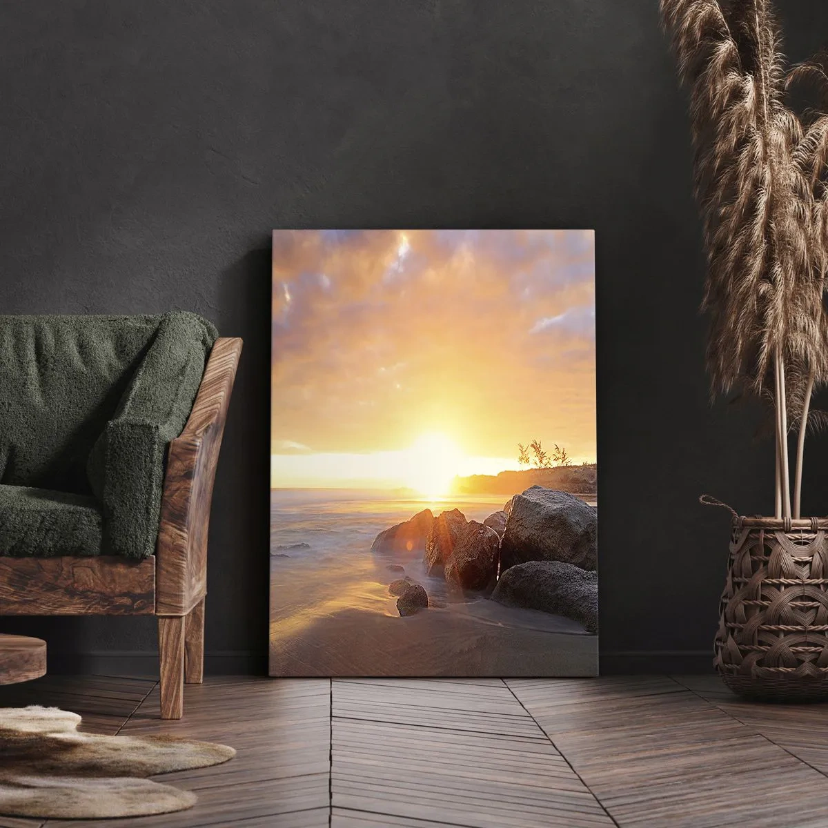 Canvas picture - Shiny Breeze of the Evening - 45x80 cm