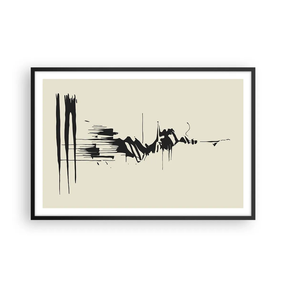 Poster in black frame - Hasty Abstract - 91x61 cm