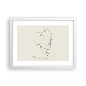Poster in white frmae - With a Decisive Line - 40x30 cm