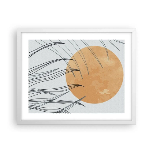 Poster in white frmae - Always Towards the Sun - 50x40 cm