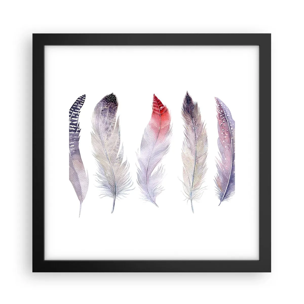 Poster in black frame - Delicate Like Pink Fog - 30x30 cm