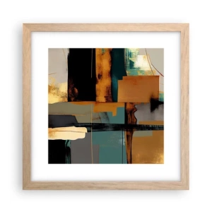 Poster in light oak frame - Abstract - Light and Shadow - 30x30 cm