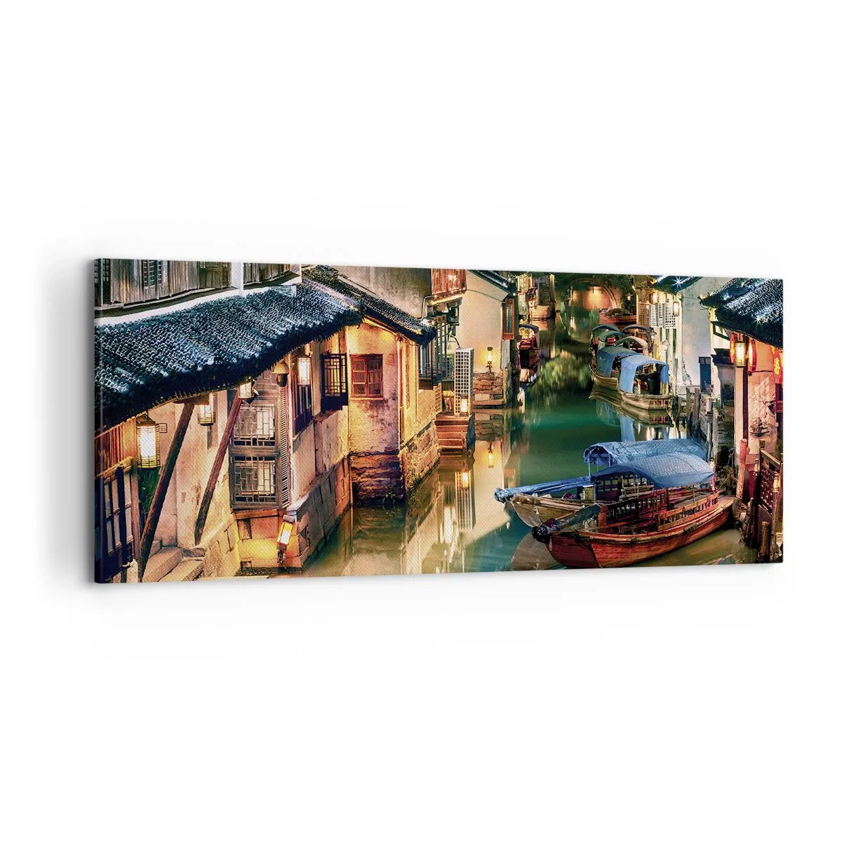 Canvas picture - Evening on a Chinese Street - 120x50 cm
