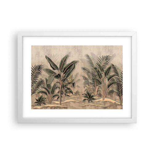Poster in white frmae - Engraving in Colonial Style - 40x30 cm