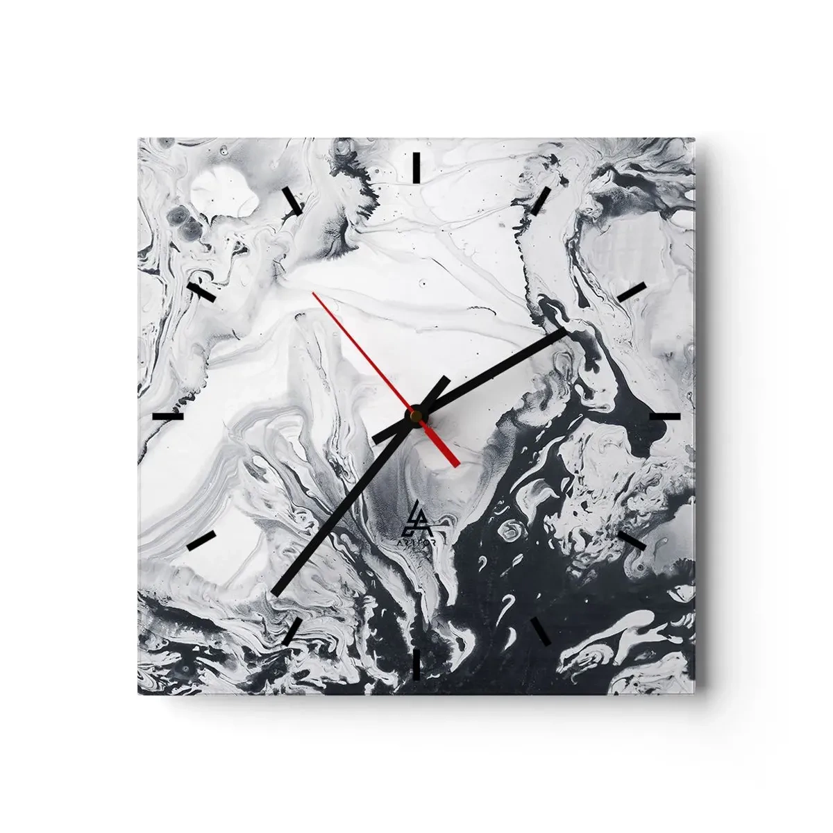 Wall clock - Clock on glass - Earth's Interior - 30x30 cm