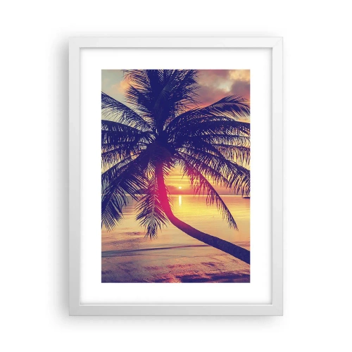 Poster in white frmae - Evening under the Palm Trees - 30x40 cm
