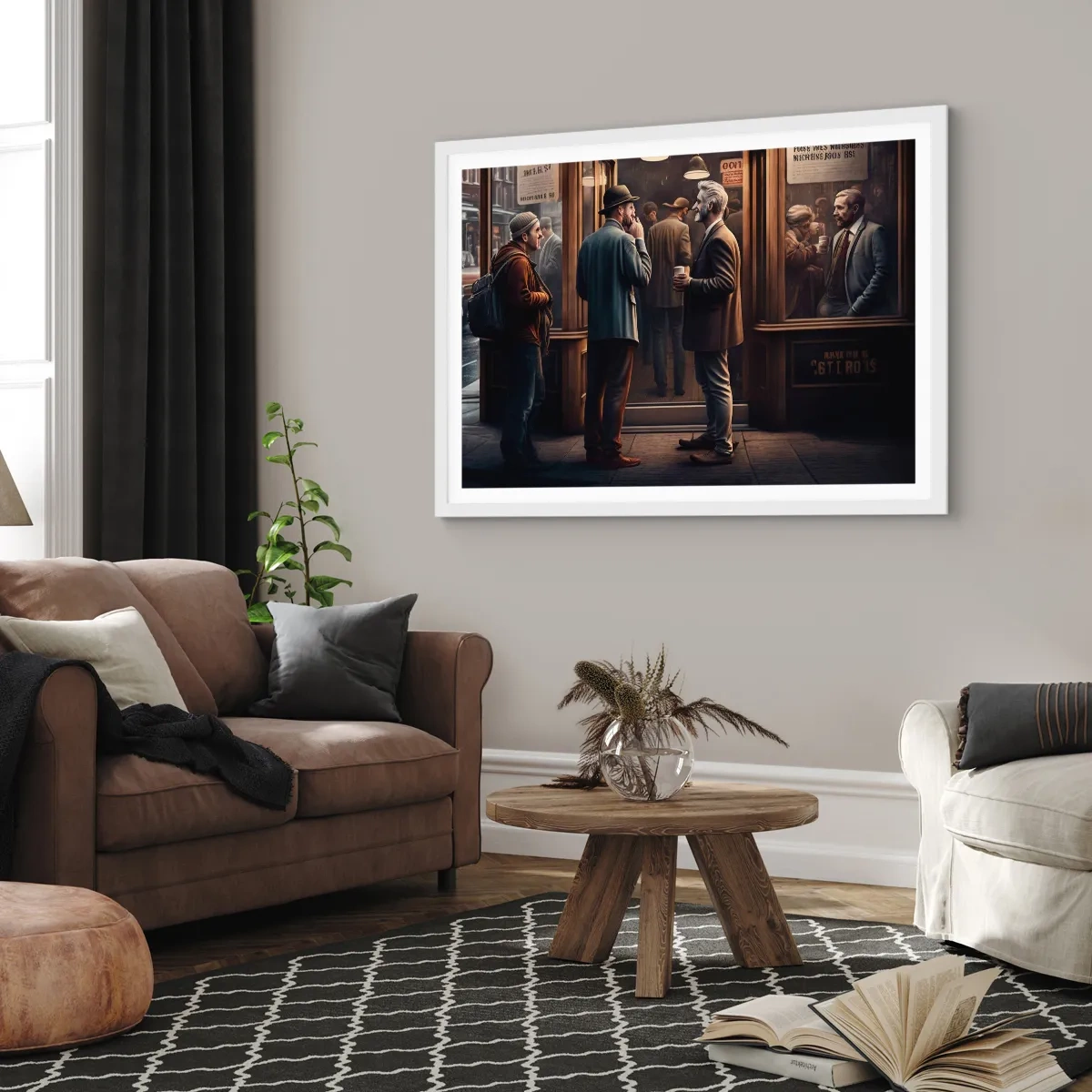 Poster in white frmae - Good Time of the Day - 70x50 cm