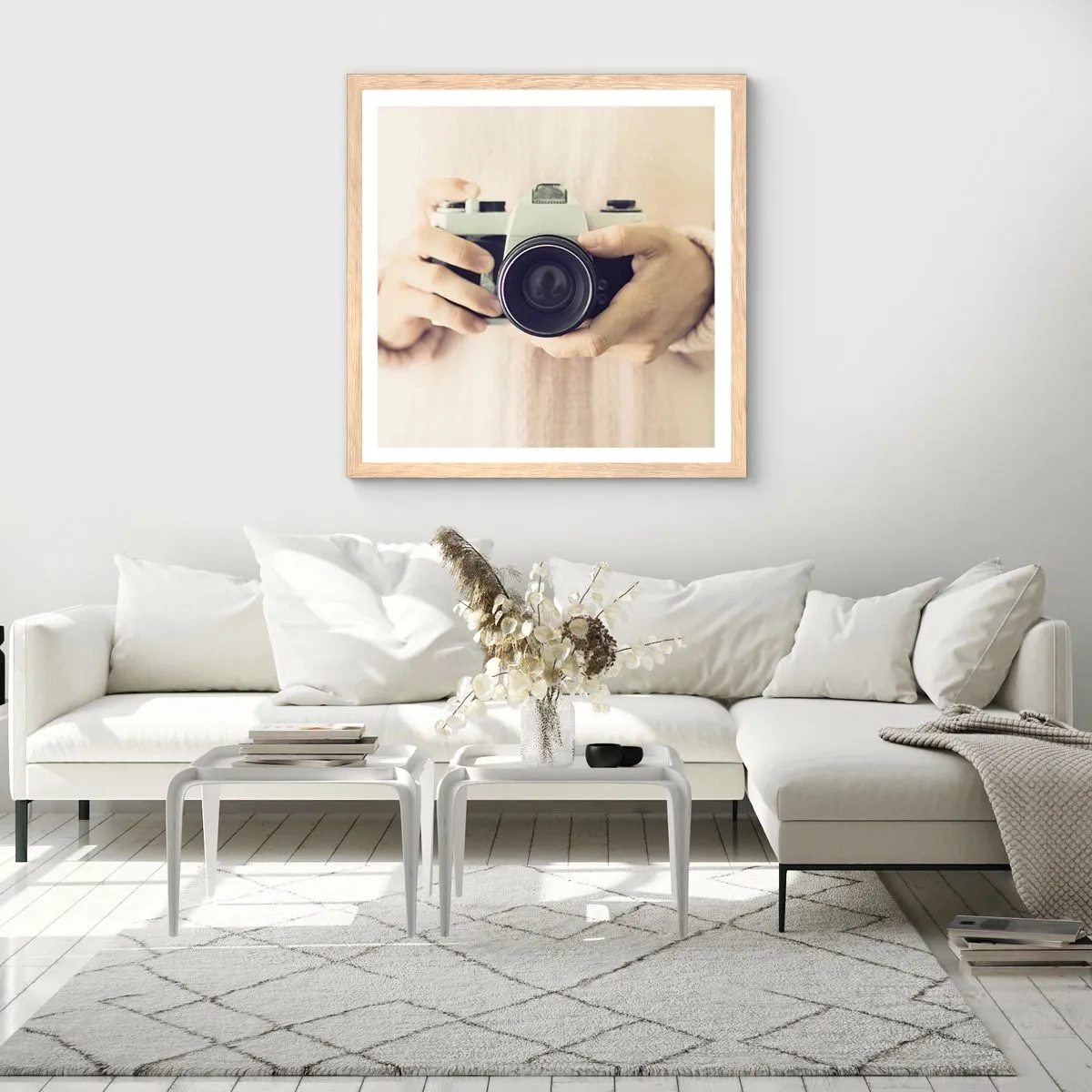 Poster in light oak frame - To Know More… - 60x60 cm