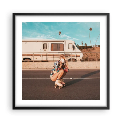 Poster in black frame - Smile, Please! - 50x50 cm