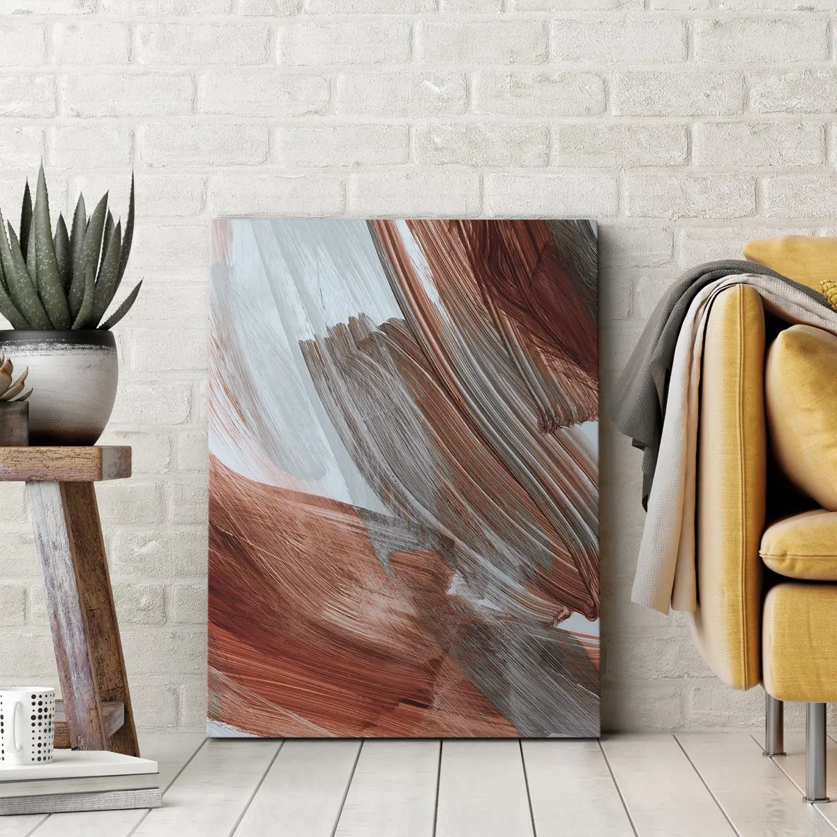 Canvas picture - Autumnal and Windy Abstract - 65x120 cm