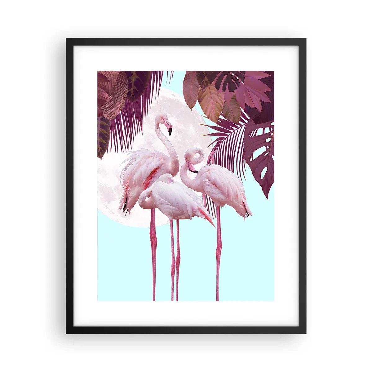 Poster in black frame - Three Bird Graces - 40x50 cm