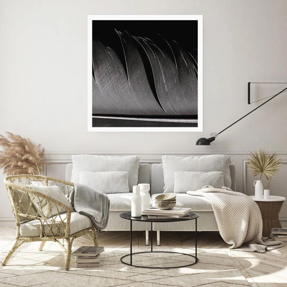 Poster - Feather - Wonderful Constract - 30x30 cm
