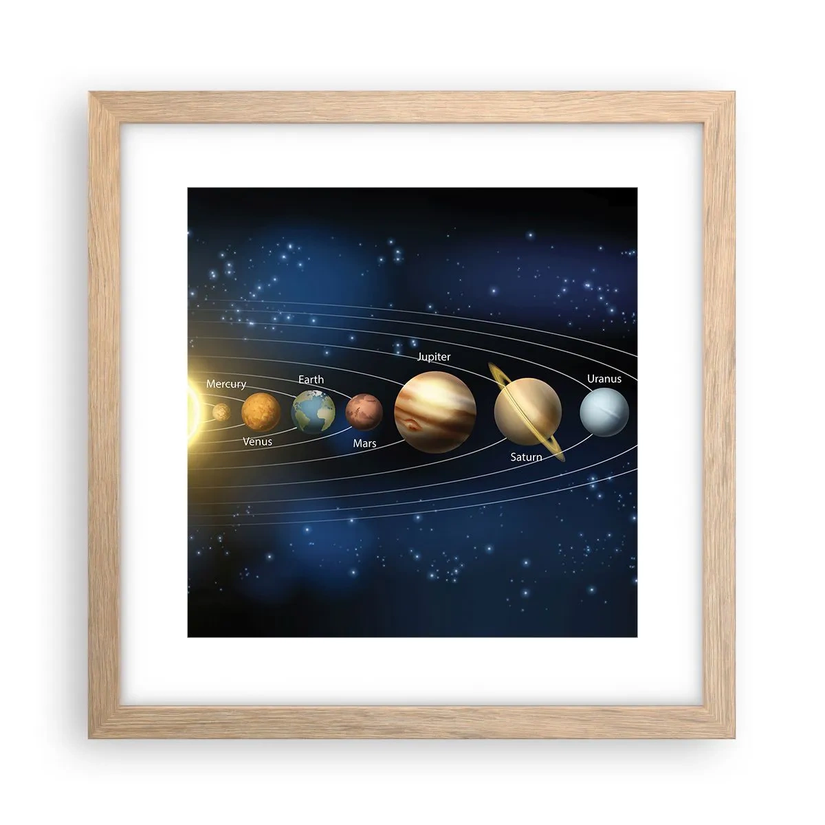 Poster in light oak frame - One in Ten - 30x30 cm