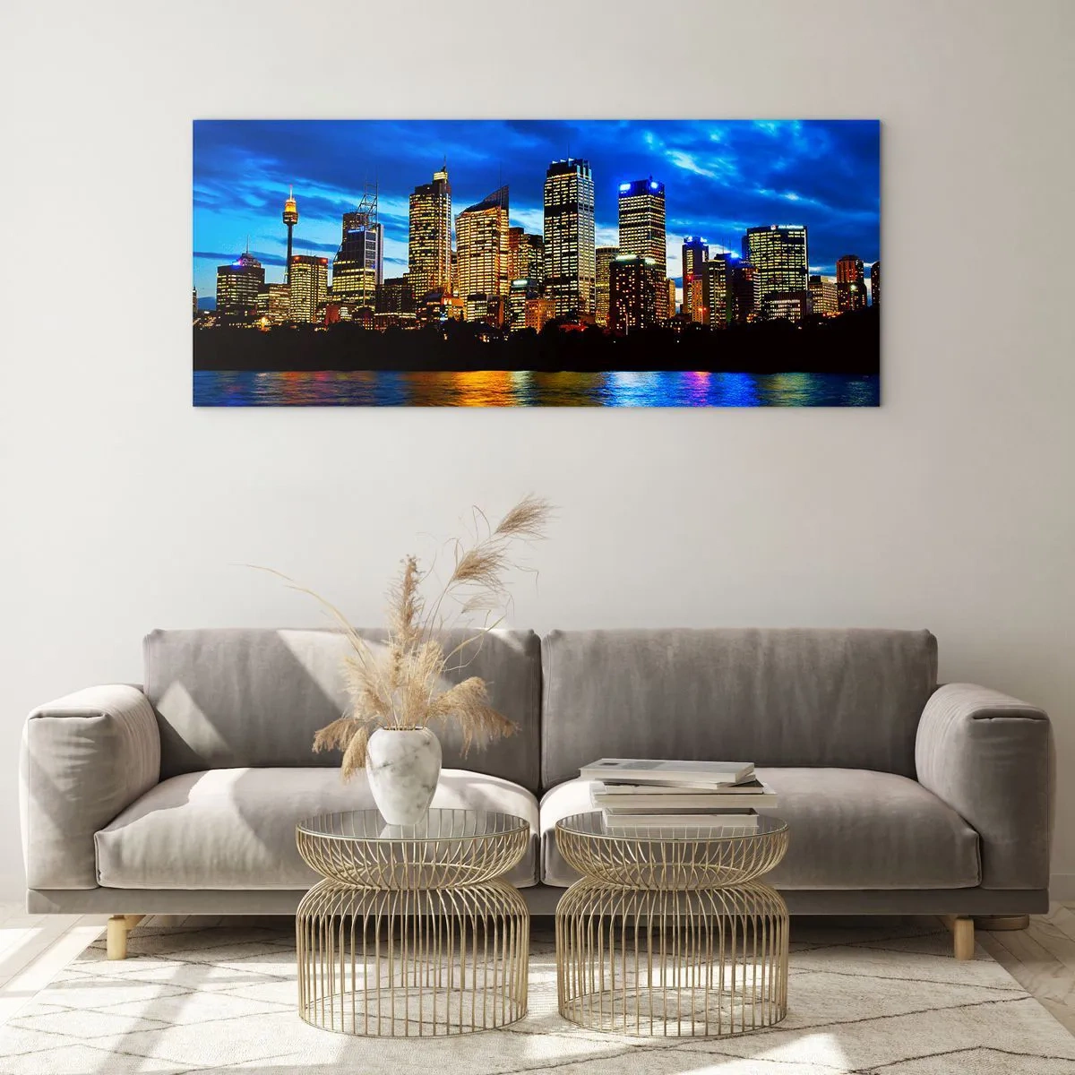 Glass picture - Night of Lights and Colours - 120x50 cm