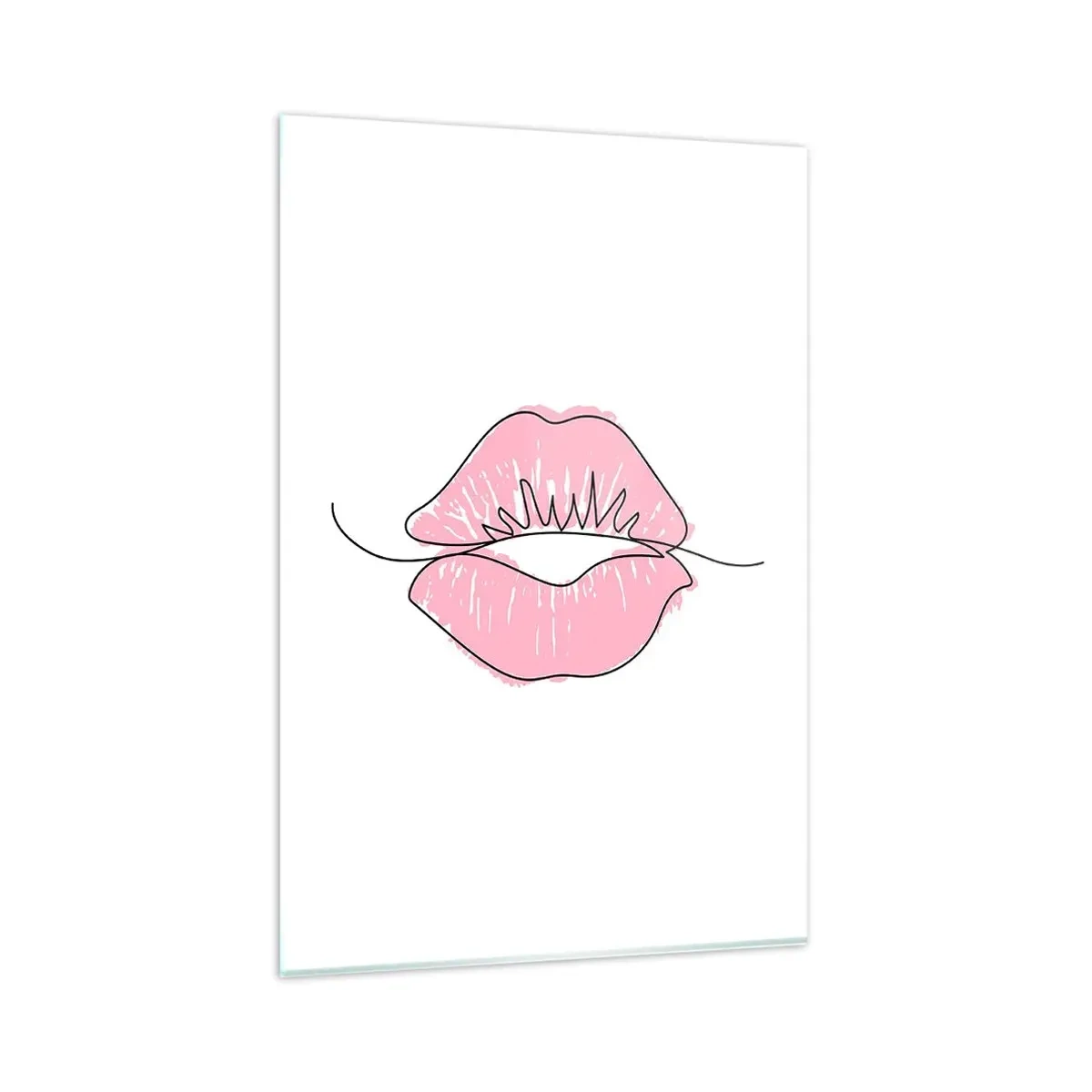 Glass picture - Ready for a Kiss? - 80x120 cm